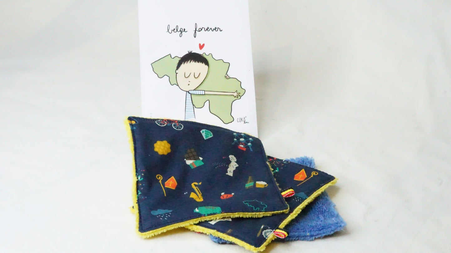 Les lingettes lavables C cousu by C sont dépourvues de plastique, multifonctions et écologiques.  Nos lingettes sont composées d'une face en coton Oekotex  et l'autre en micro-éponge de bambou. La fibre de bambou est la plus douce, plus absorbante et la plus résistante dans le temps.
